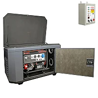 Генератор A-iPower A7000EAX в супертихом зимнем кожухе 1400SS RAL 7024 + блок автозапуска A-iPower 230 В, 50 А